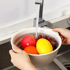 Colander Bowl Set Plastic 6 Piece Double Layer Nesting, Kitchen Prep Solution 2