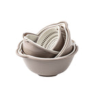 Colander Bowl Set Plastic 8 Piece Double Layer Nesting, Kitchen Prep Solution 6