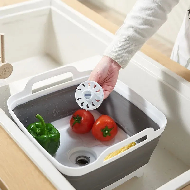 Collapsible 9L Plastic Sink - Space-Saving Design for Efficient Washing 3