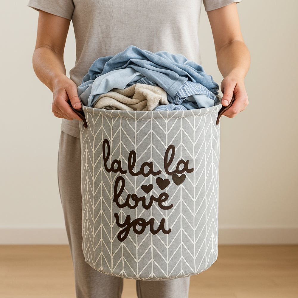 Collapsible Laundry Basket - Durable, Foldable Storage with Handles 0