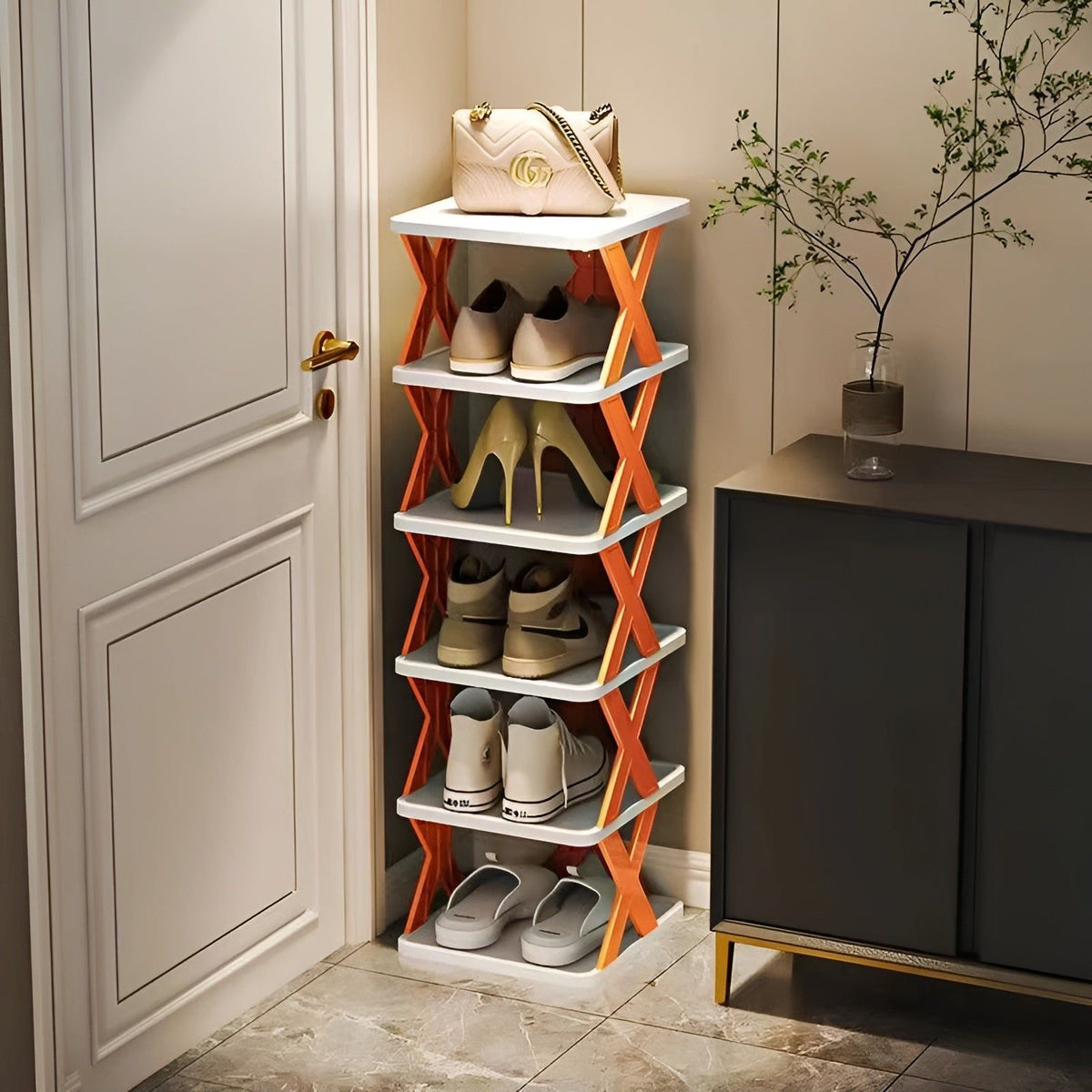 Collapsible Shoe Rack - Space-Saving Multi-Layer Shoe Organizer 15