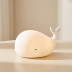 Color-Changing Whale Night Light – Soft Silicone Lamp for Kids' Rooms, Rechargeable LED with Touch Control, Gentle Glow