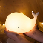 Color-Changing Whale Night Light – Soft Silicone Lamp for Kids' Rooms, Rechargeable LED with Touch Control, Gentle Glow 2