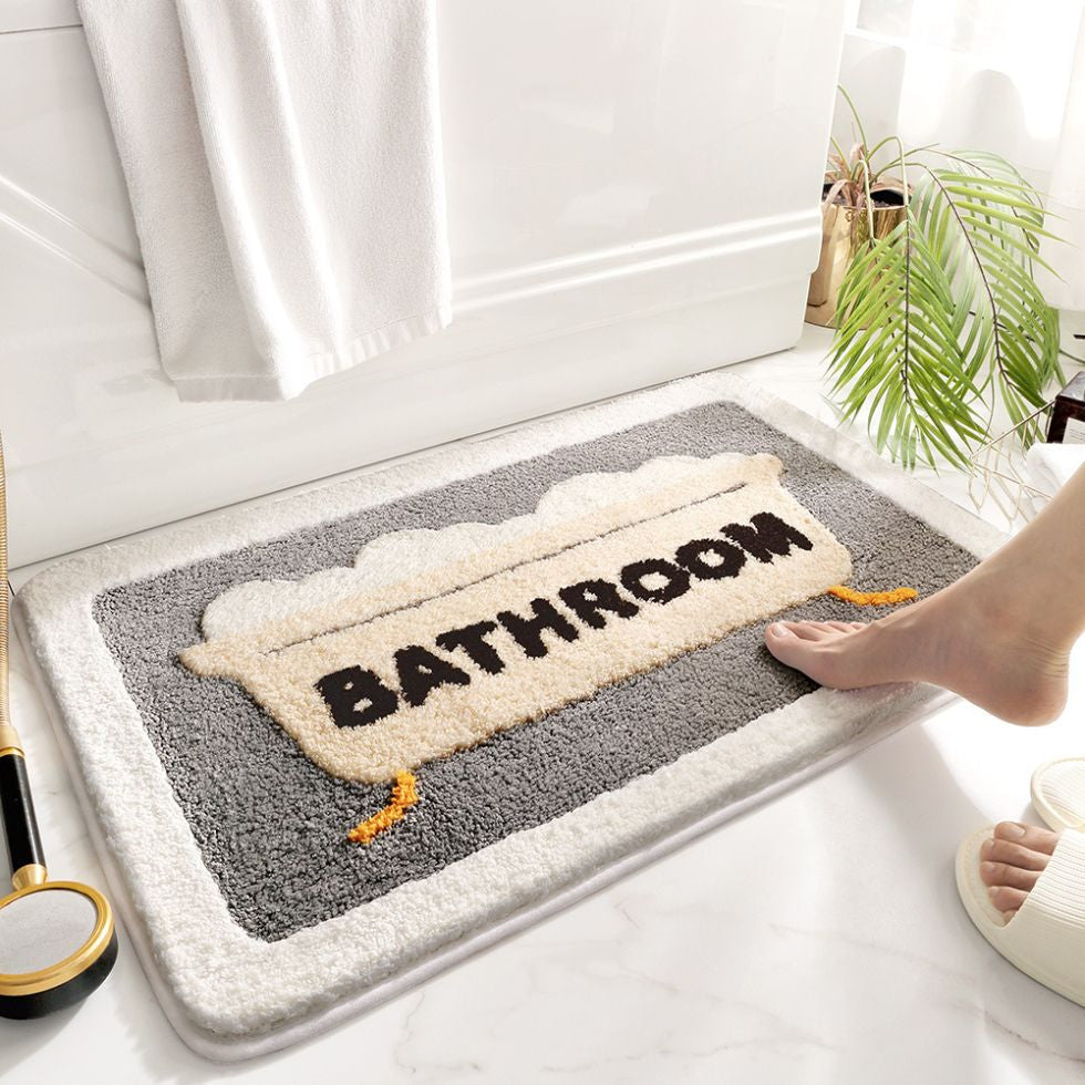 Colorful Absorbent Bath Mat with Anti-Slip Base – Plush Quick-Dry Bathroom Mat for Comfort and Safety 2