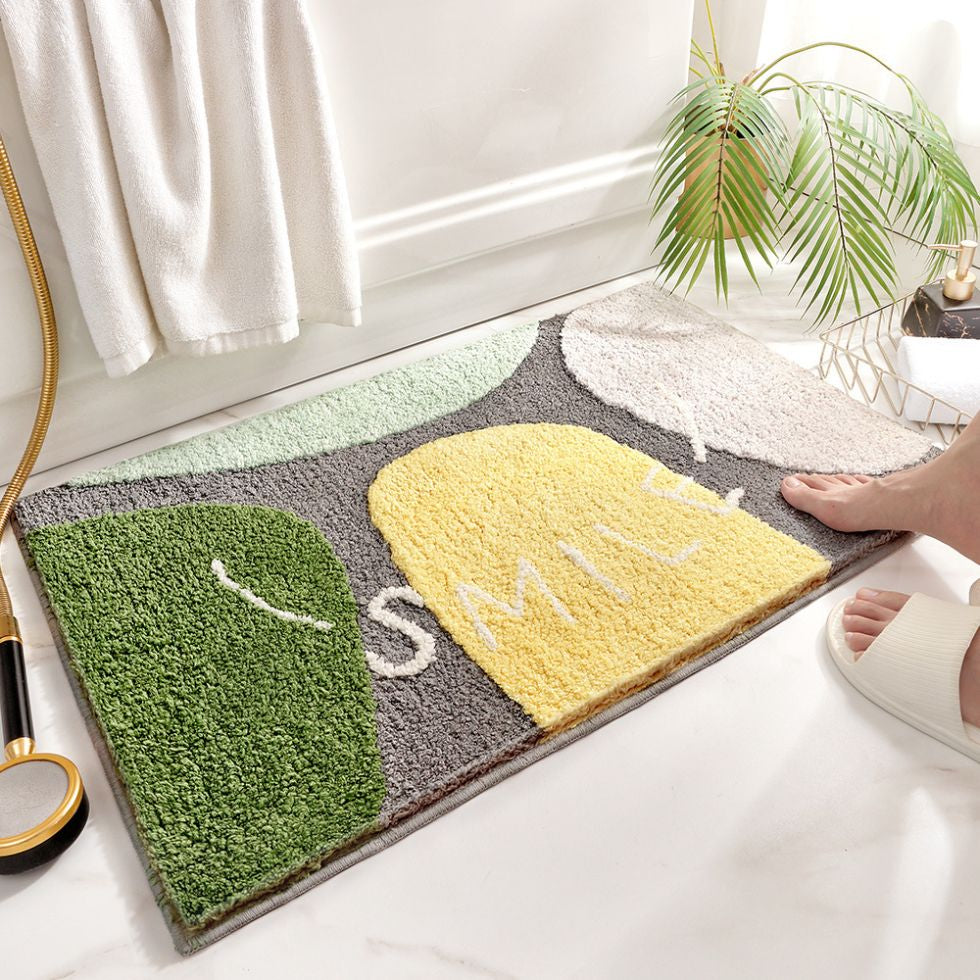 Colorful Absorbent Bath Mat with Anti-Slip Base – Plush Quick-Dry Bathroom Mat for Comfort and Safety 3