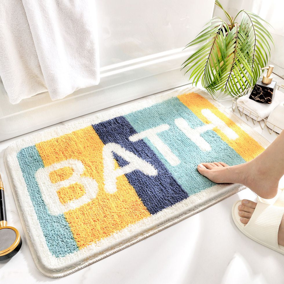 Colorful Absorbent Bath Mat with Anti-Slip Base – Plush Quick-Dry Bathroom Mat for Comfort and Safety 5