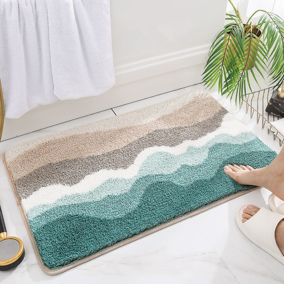 Colorful Absorbent Bath Mat with Anti-Slip Base – Plush Quick-Dry Bathroom Mat for Comfort and Safety 8