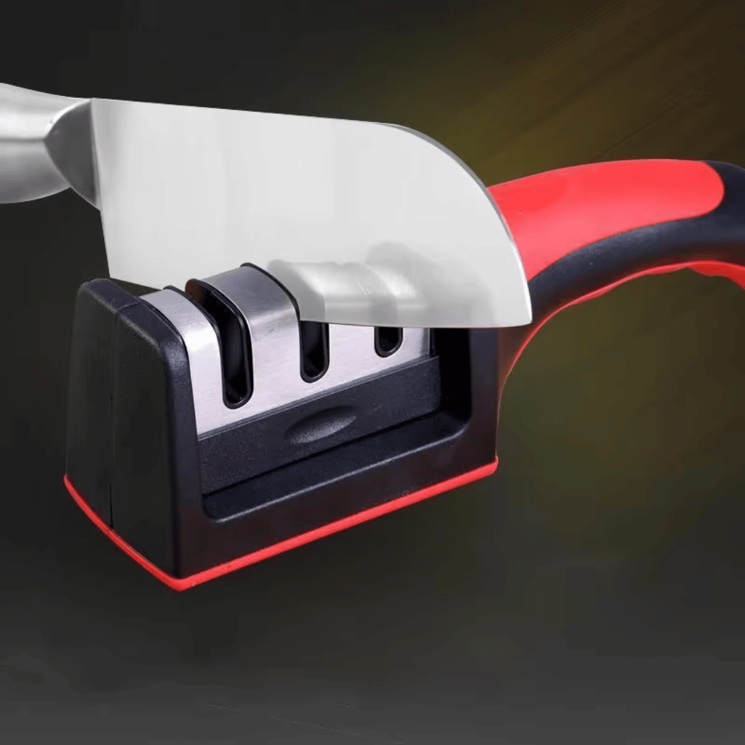 Compact Knife Sharpener for Straight and Serrated Blades – Durable Steel and ABS Construction for Effortless Cutting 1