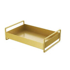 Compact Organizer Tray - Space-Saving Gold Metal with Non-Slip Base 5