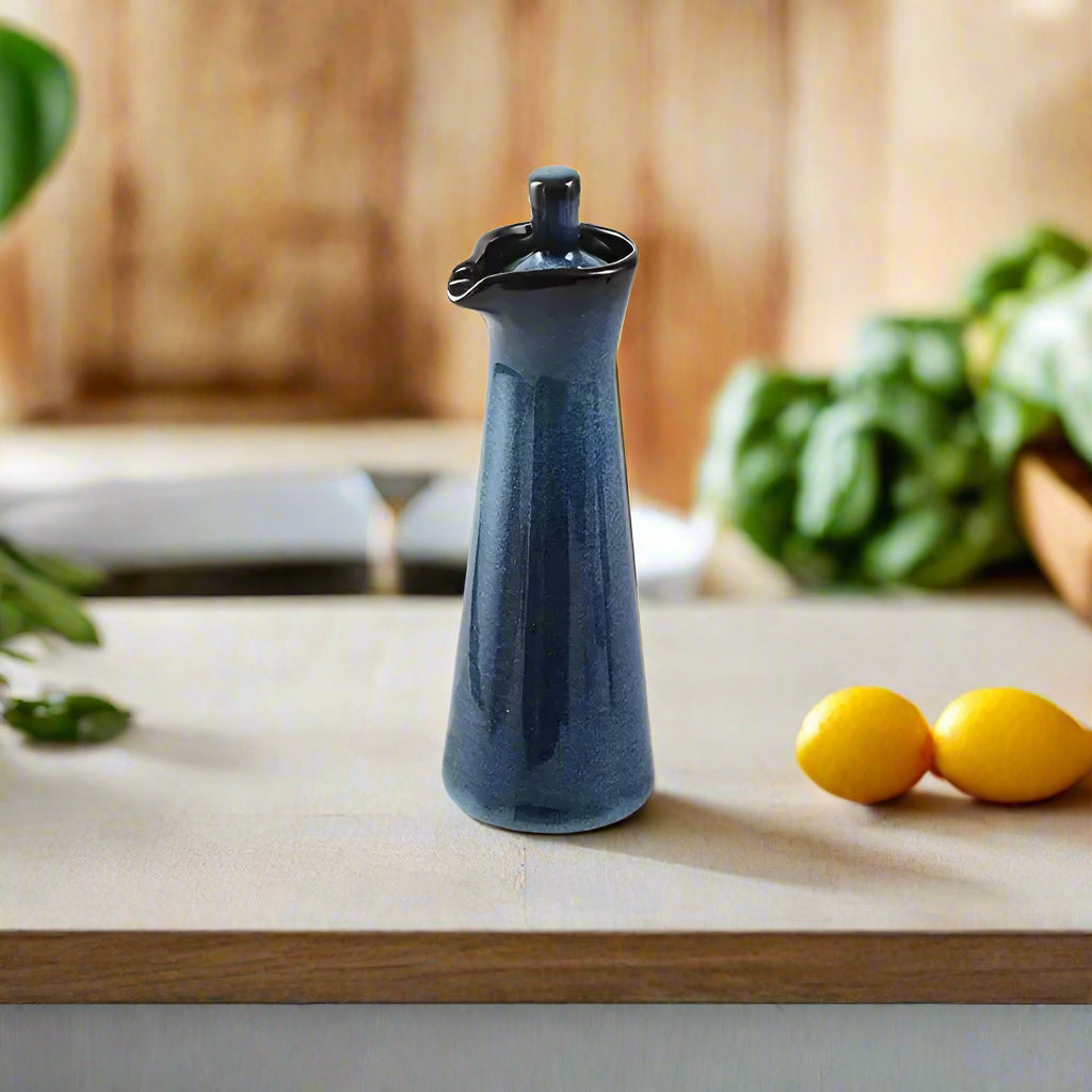 Condiment Bottle Ceramic 100 ml Oval Pouring, Elegant Japanese Design 6