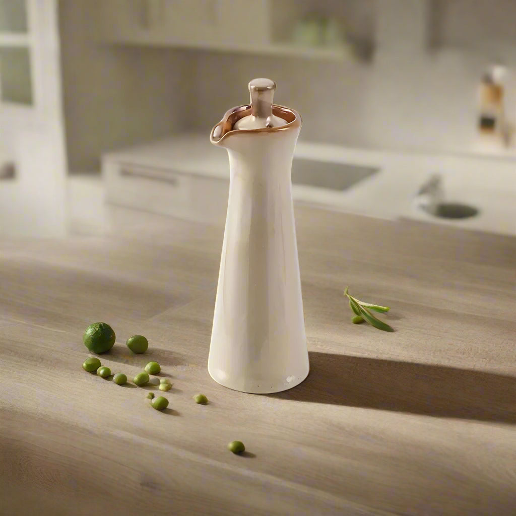 Condiment Bottle Ceramic 100 ml Oval Pouring, Elegant Japanese Design 7