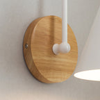 Cone Wall Sconce - Modern Wooden Base for Cozy Atmosphere 2