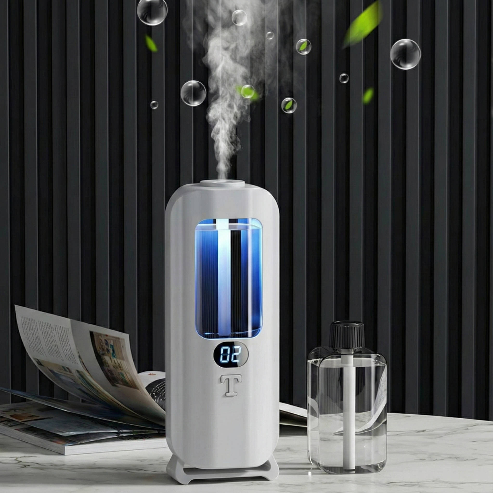 Cool Mist Humidifier - 5 Spray Modes & LED Lights for Bedroom Use 0