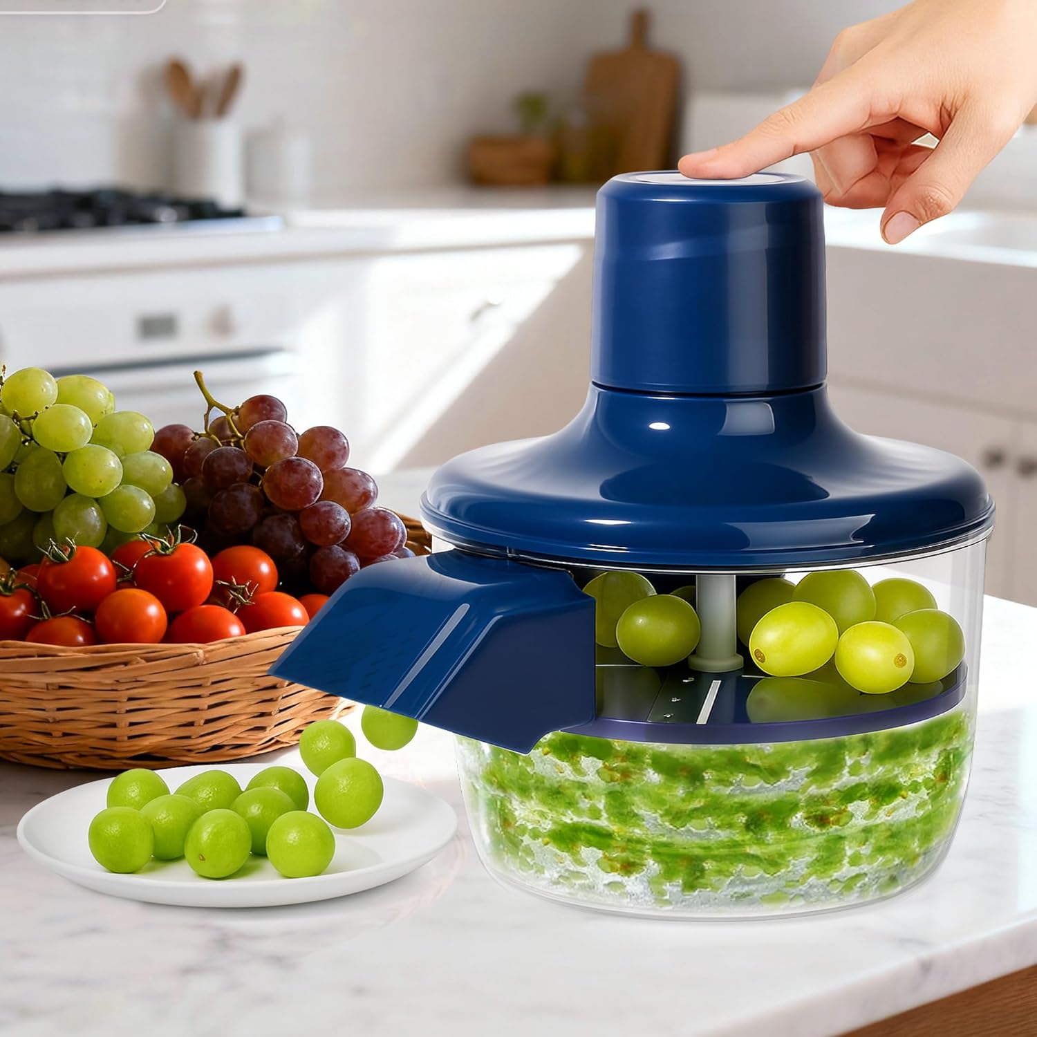 Cordless Electric Fruit Peeler for Grapes, Tomatoes, and More – USB Rechargeable One-Touch Peeling Machine 0