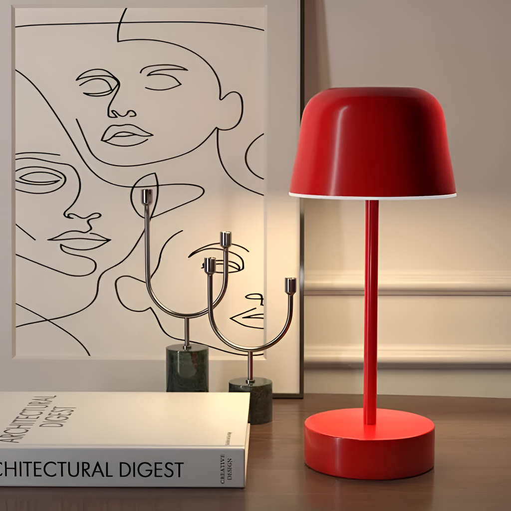 Cordless LED Table Lamp - Versatile Retro Design for Any Mood 0