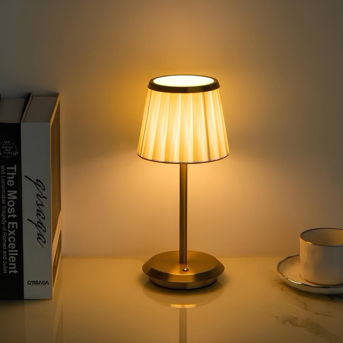 Cordless Table Lamp - Dimmable, Waterproof & Rechargeable Design 0
