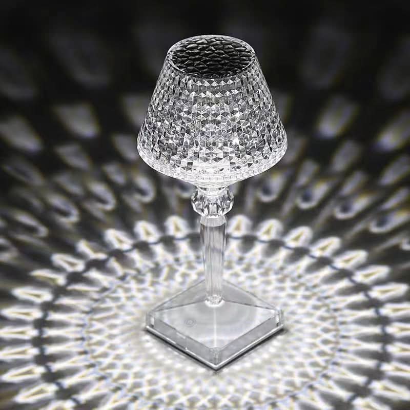 Cordless Table Lamp - USB Rechargeable, Adjustable Brightness, Glass Shade 6