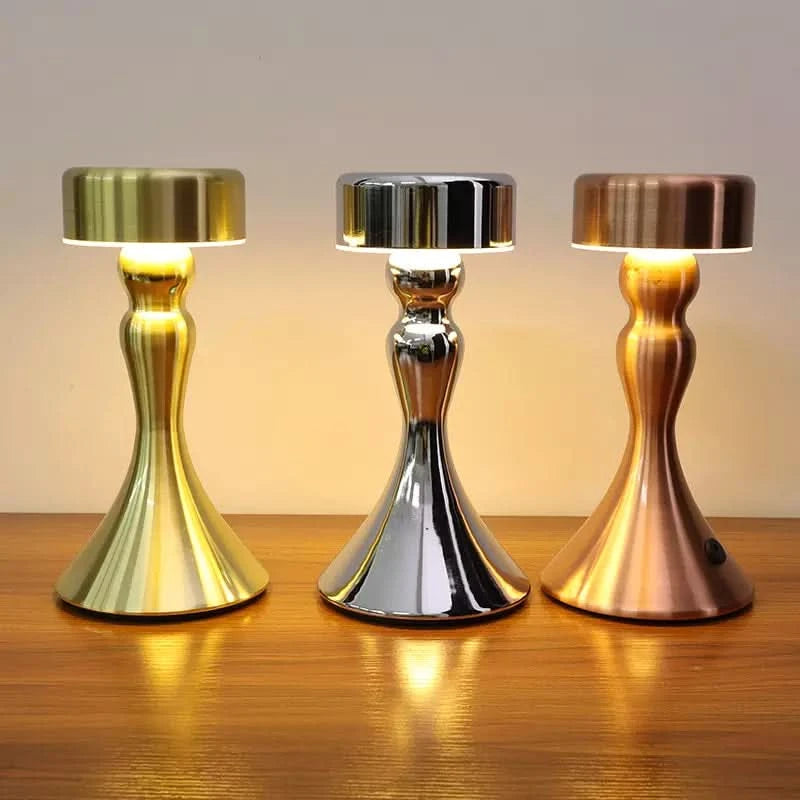 Cordless Table Lamp - Wireless Charger & Touch Dimmer, Gold Finish 1