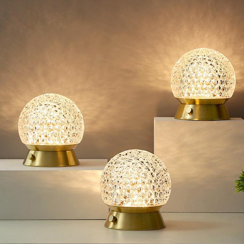 Cordless Table Lamp, Rechargeable Battery, Tricolor Dimming, Acrylic Iron Construction 2