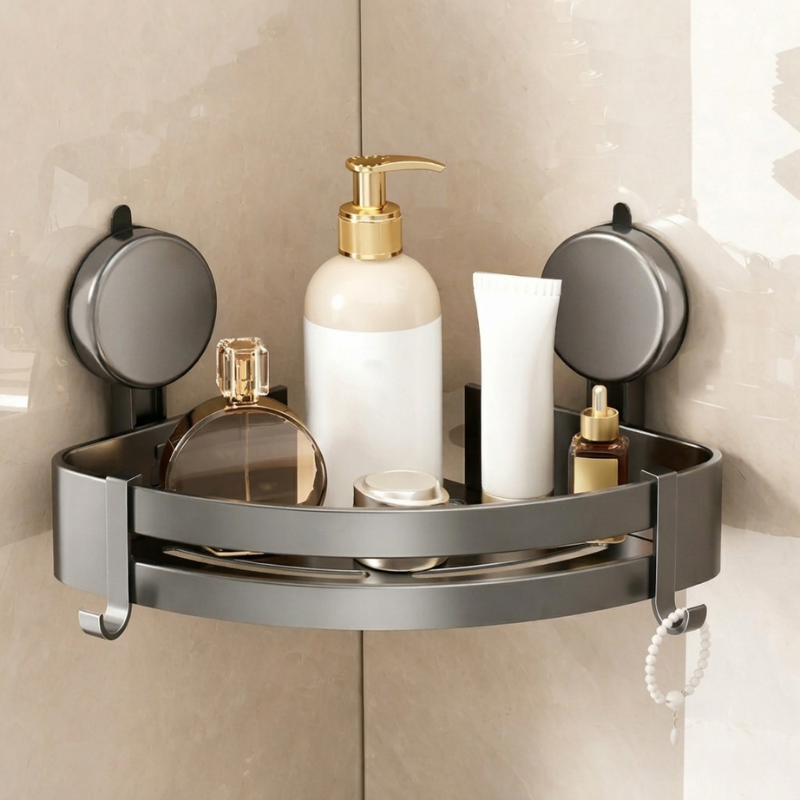 Corner Shower Caddy - No-Drill Bathroom Organizer for Space-Saving Storage