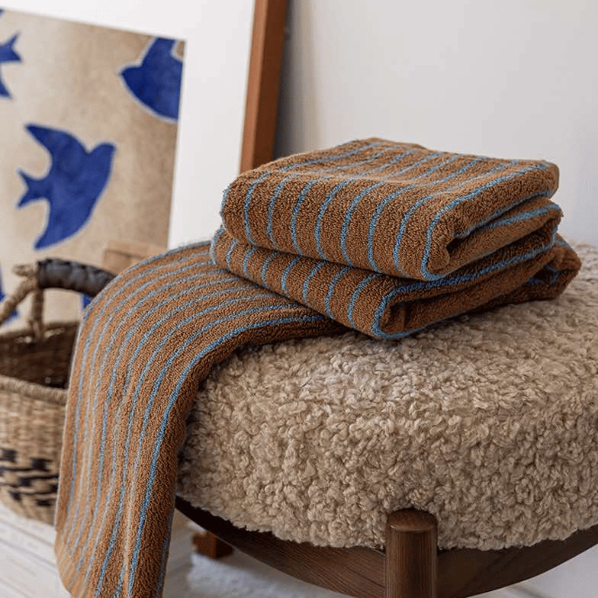 Cotton Bath Towels - Soft, Absorbent Retro Stripes for Everyday Use 6