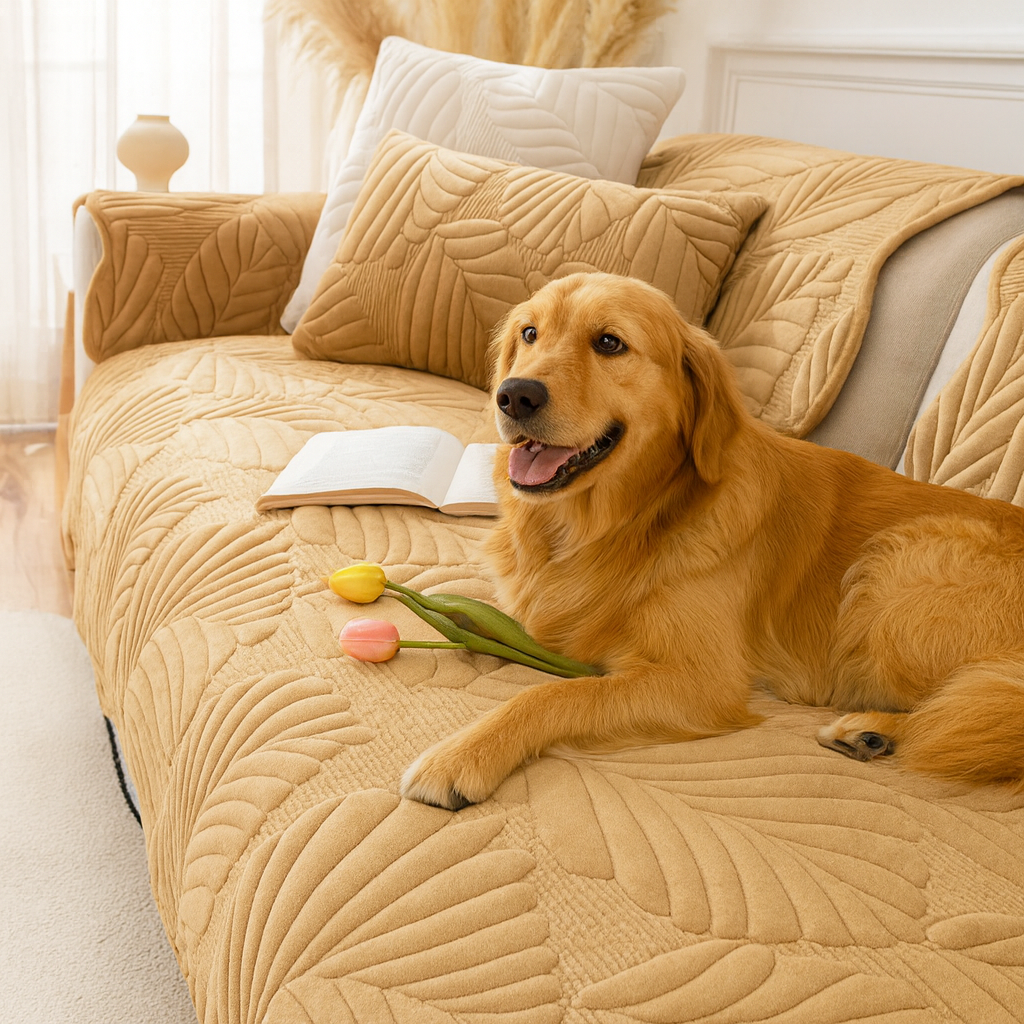 Couch Cover - Plush Non-Slip Sofa Protection for Pets & Kids 1