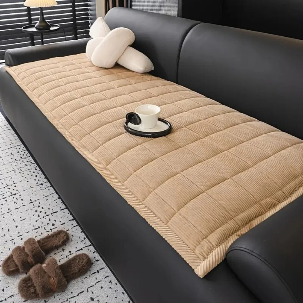 Couch Cover Quilted Microfiber Non Slip Backing Machine Washable Sofa Protector 1