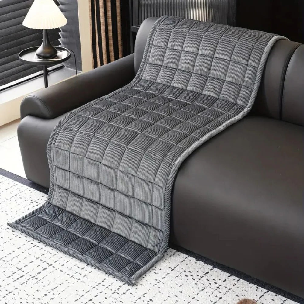 Couch Cover Quilted Microfiber Non Slip Backing Machine Washable Sofa Protector 8