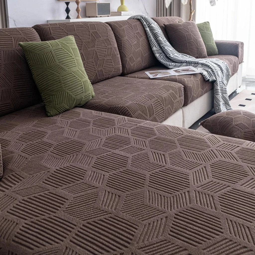 Coverfect Fitted Mattress Cover - Stylish Geometric Plush Design 3