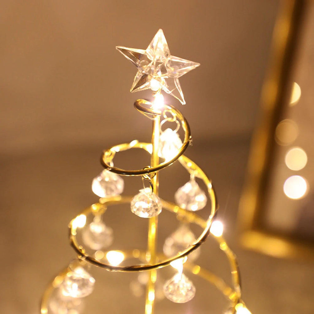 Crystal Cascade Table Lamp - Elegant LED Light with Crystal Drops 4