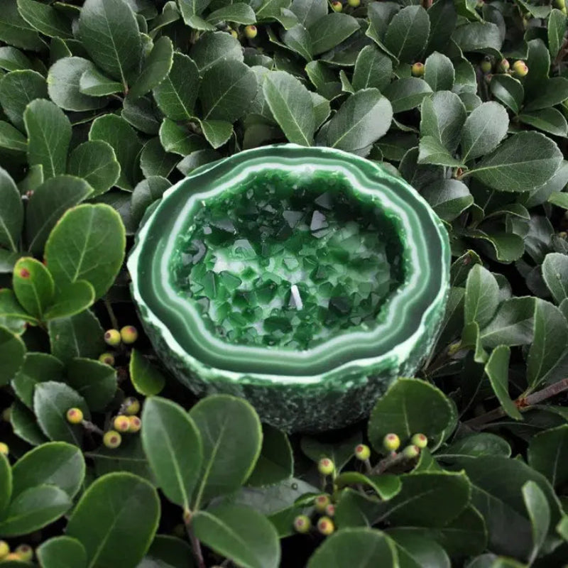 Crystal Design Candle Natural Wax Blend Geode Style 11.4 cm 7