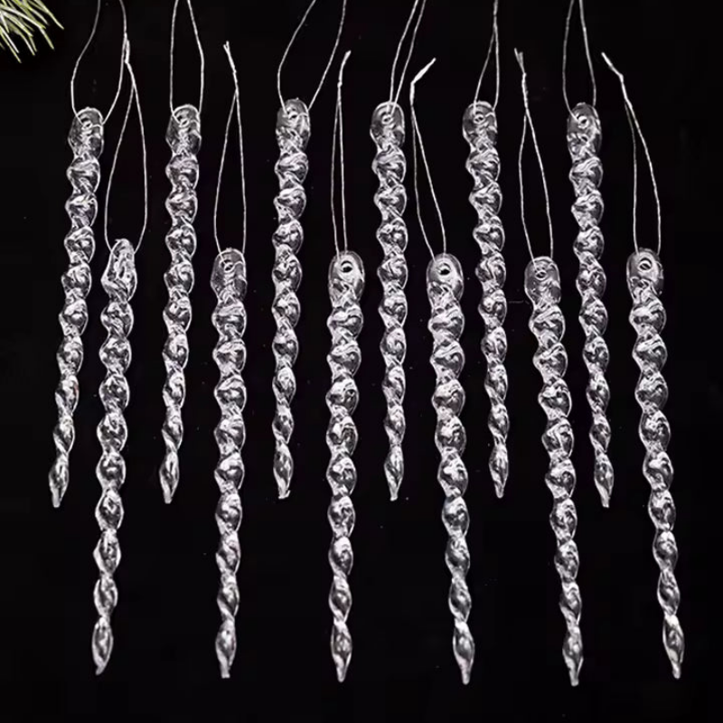 Crystal Icicle Christmas Ornaments for Sparkling Winter Decor 7