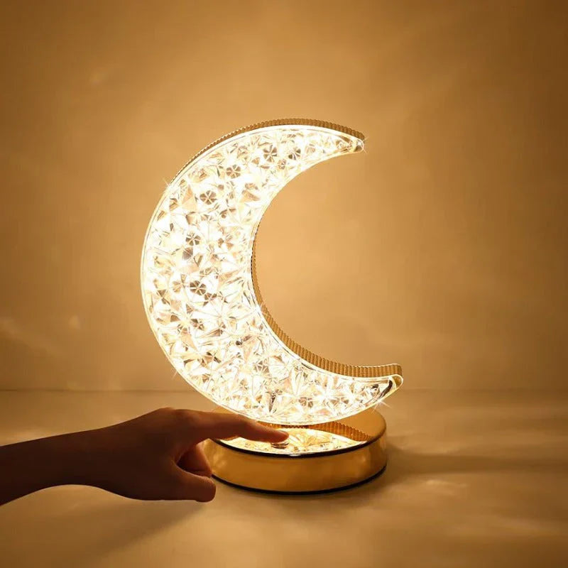 Crystal Table Lamp - Magical Dimming & Three Color Modes for Living Room 0