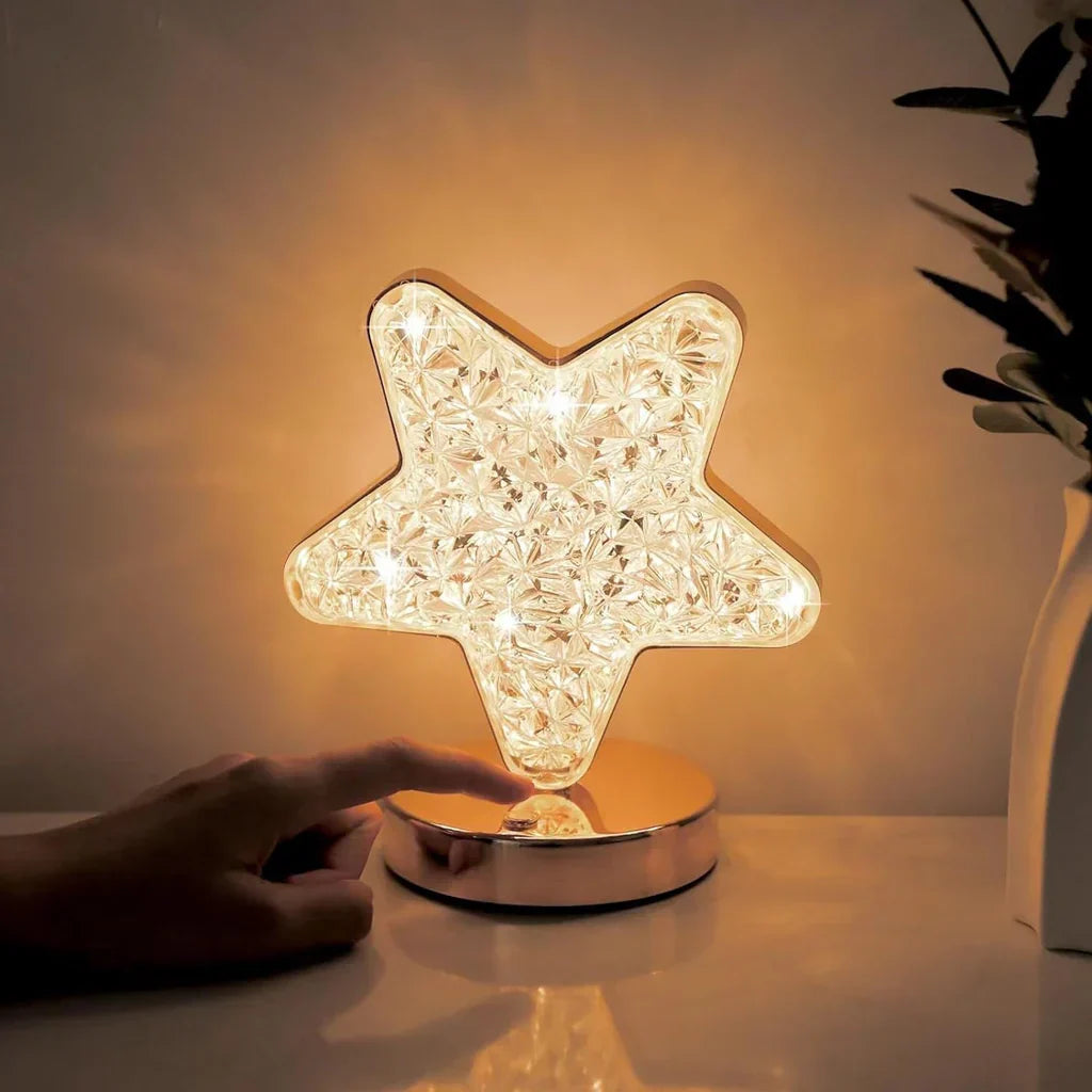 Crystal Table Lamp - Magical Dimming & Three Color Modes for Living Room 1