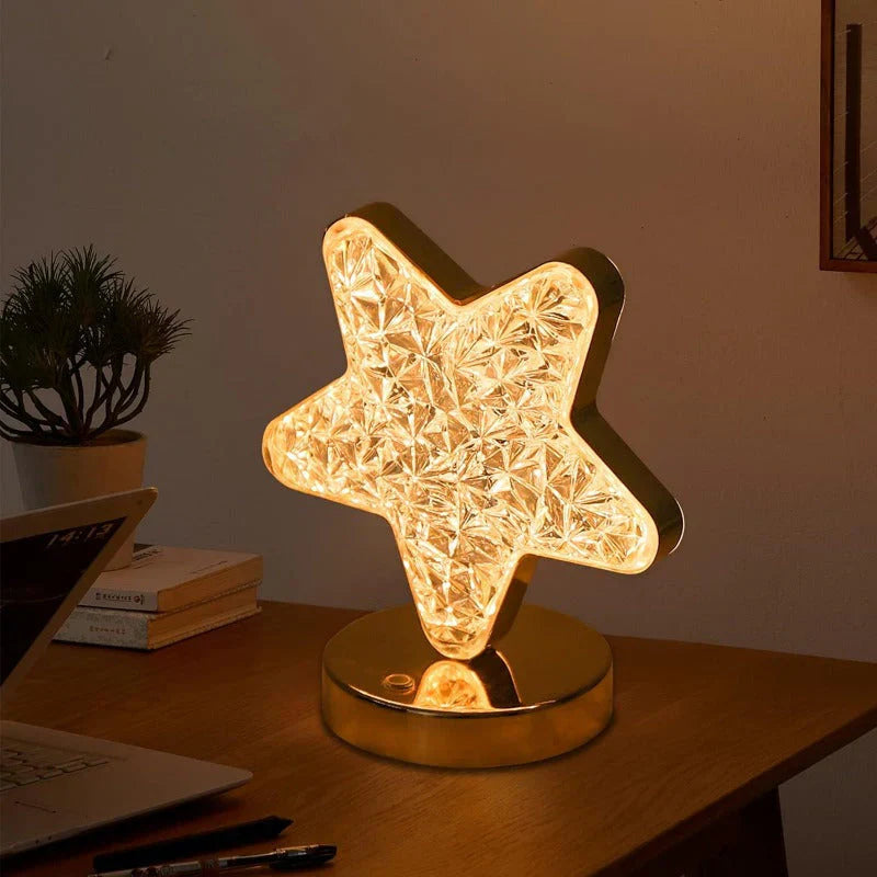 Crystal Table Lamp - Magical Dimming & Three Color Modes for Living Room 3