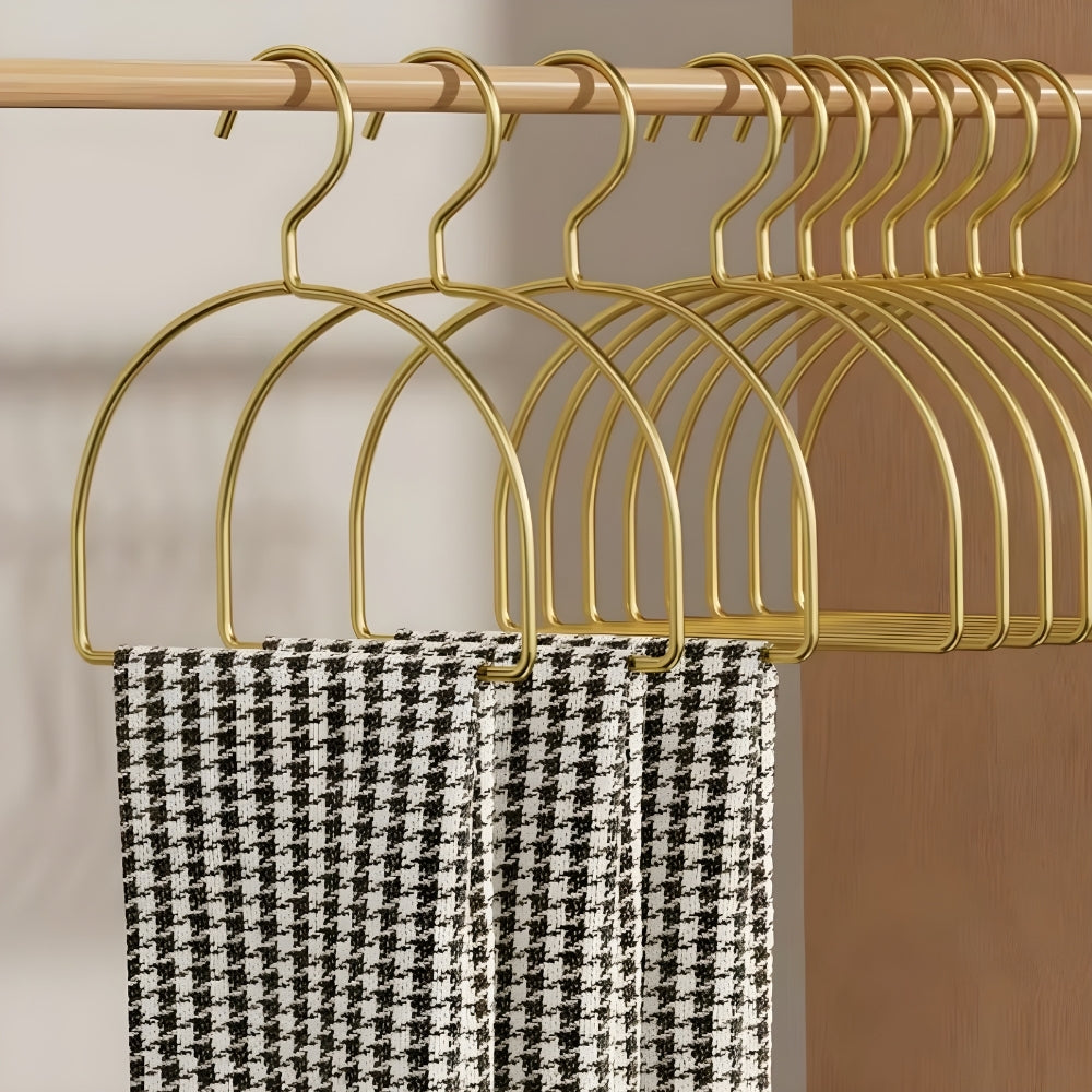 Curved Scarf Hanger Set of 4 - Space-Saving, Fabric-Friendly Organizer 0