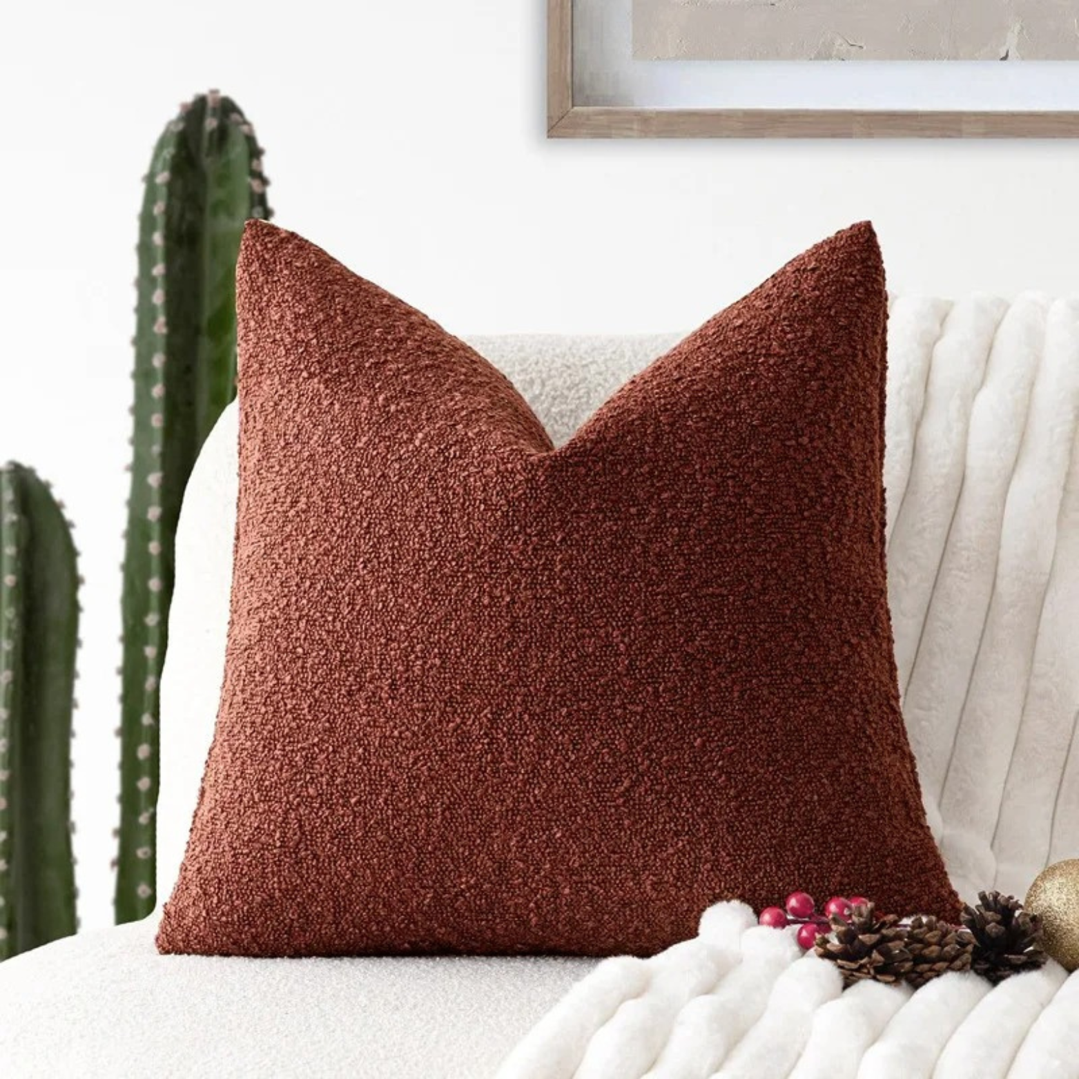  Cushion Cover - Textured 45x45cm Decorative Pillow Cover 10
