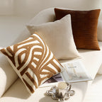 Cushion Cover 45 x 45 cm Textured Fabric Hidden Zipper, Cozy Textured Design 3