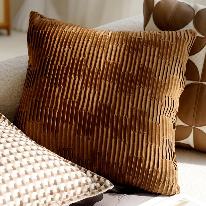 Cushion Cover 45 x 45 cm Textured Fabric Hidden Zipper, Cozy Textured Design 5