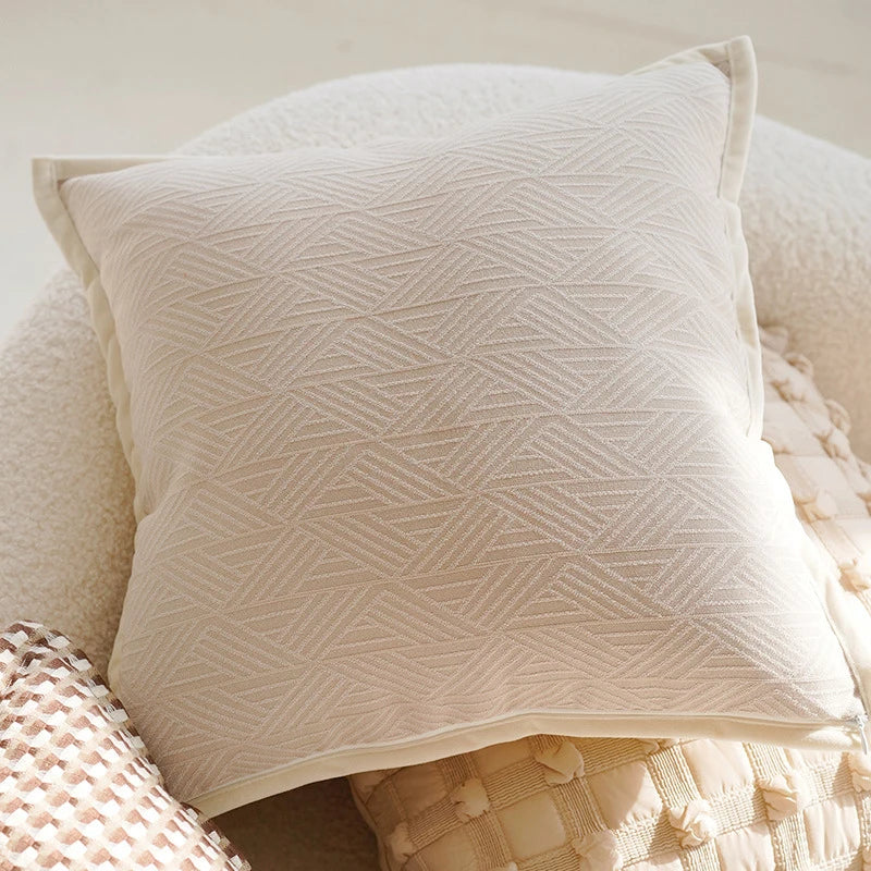 Cushion Cover 45 x 45 cm Textured Fabric Hidden Zipper, Cozy Textured Design 7