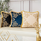 Cushion Cover Polyester Cotton Embroidered 45 cm or 50 cm,Elegant Embroidery Design 11