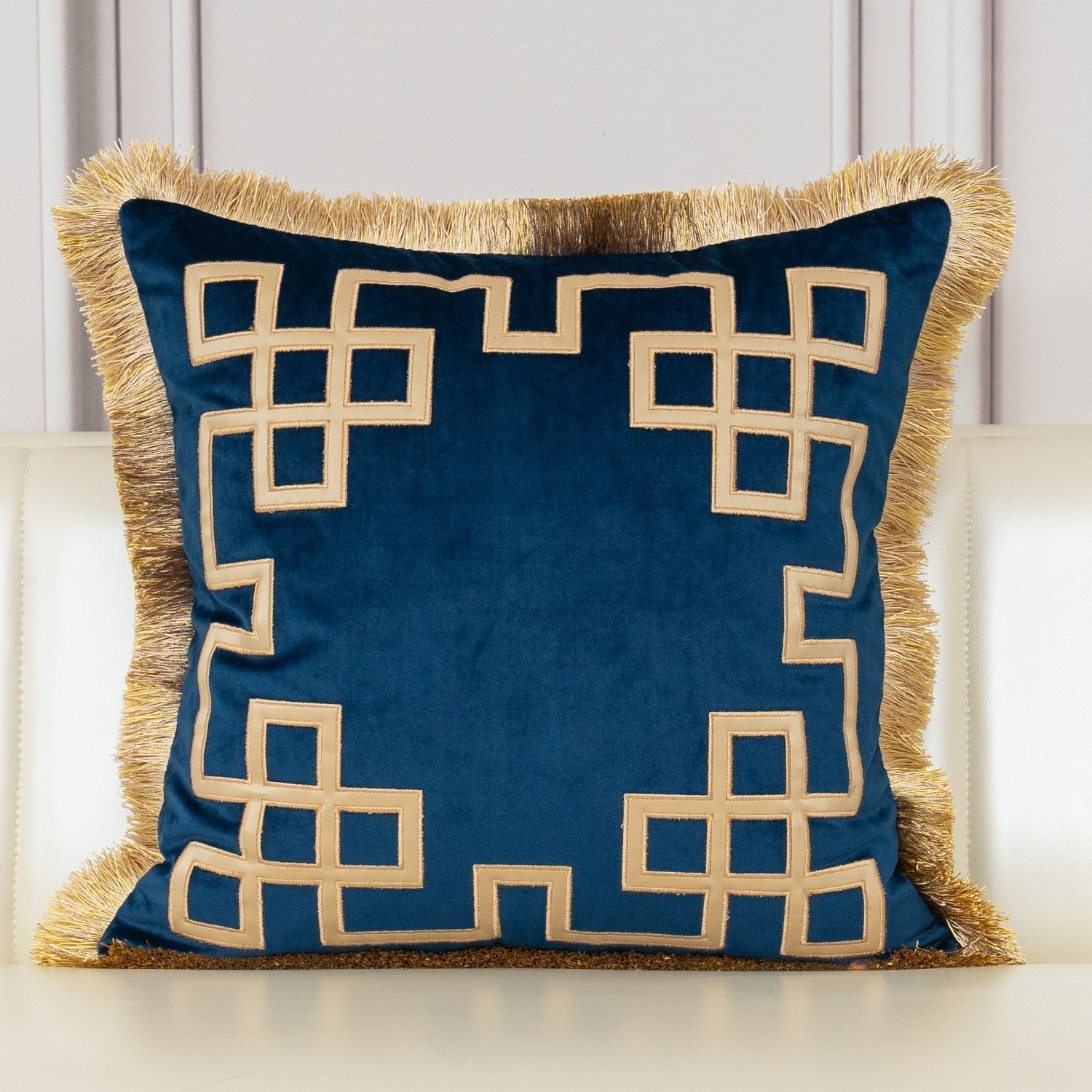 Cushion Cover Polyester Cotton Embroidered 45 cm or 50 cm,Elegant Embroidery Design 5