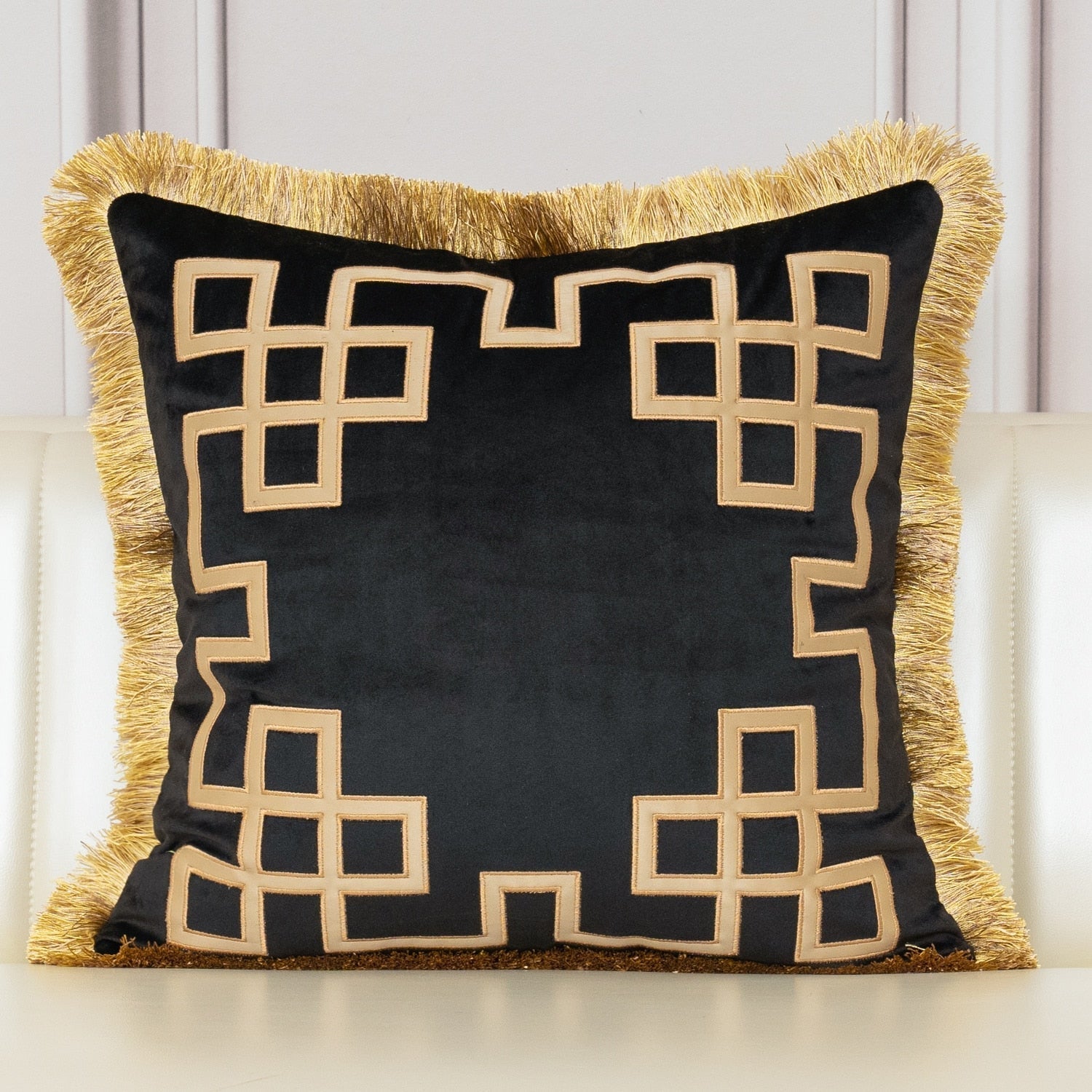 Cushion Cover Polyester Cotton Embroidered 45 cm or 50 cm,Elegant Embroidery Design 7