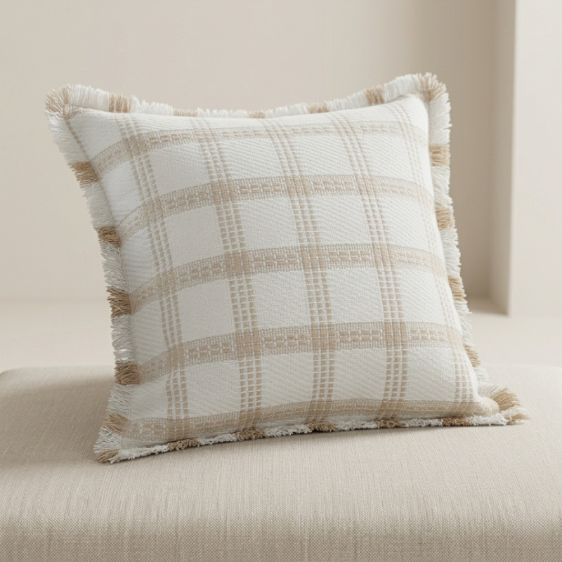 Cushion Cover Polyester Cotton Timeless Diamond Pattern Throw Pillow 