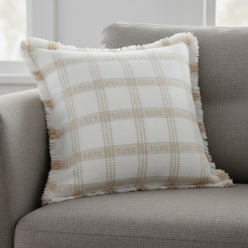 Cushion Cover Polyester Cotton Timeless Diamond Pattern Throw Pillow 4