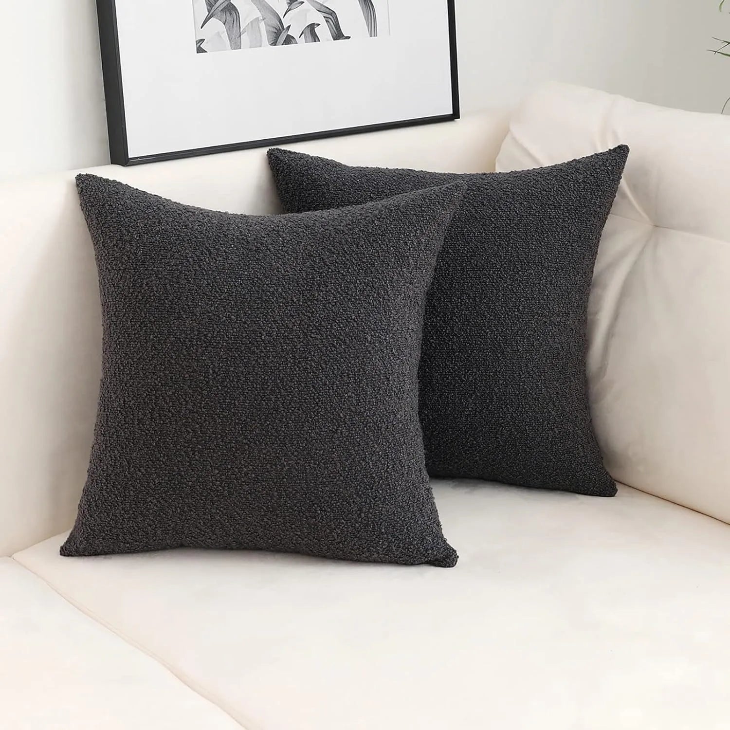 Cushion Cover Teddy Wool Hidden Zipper Various Colors, Soft & Cozy Home Decor Accent 1