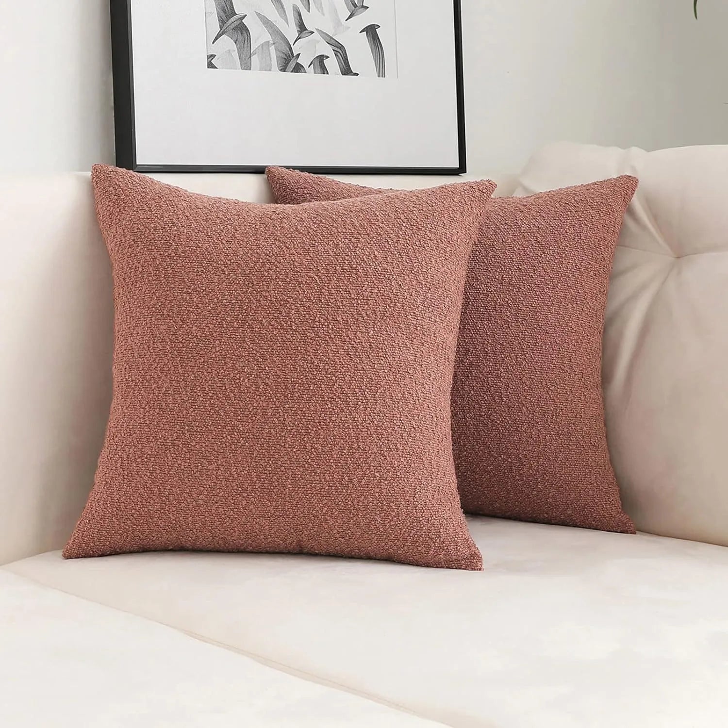 Cushion Cover Teddy Wool Hidden Zipper Various Colors, Soft & Cozy Home Decor Accent 3