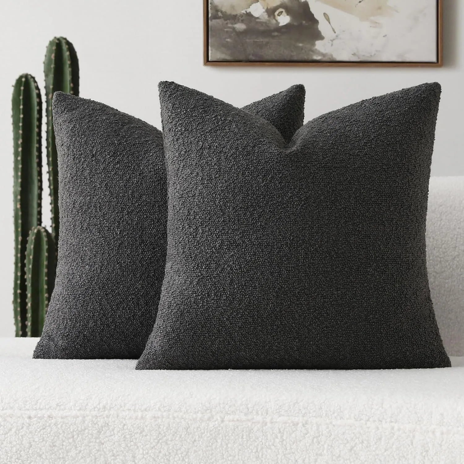 Cushion Cover Teddy Wool Hidden Zipper Various Colors, Soft & Cozy Home Decor Accent 5