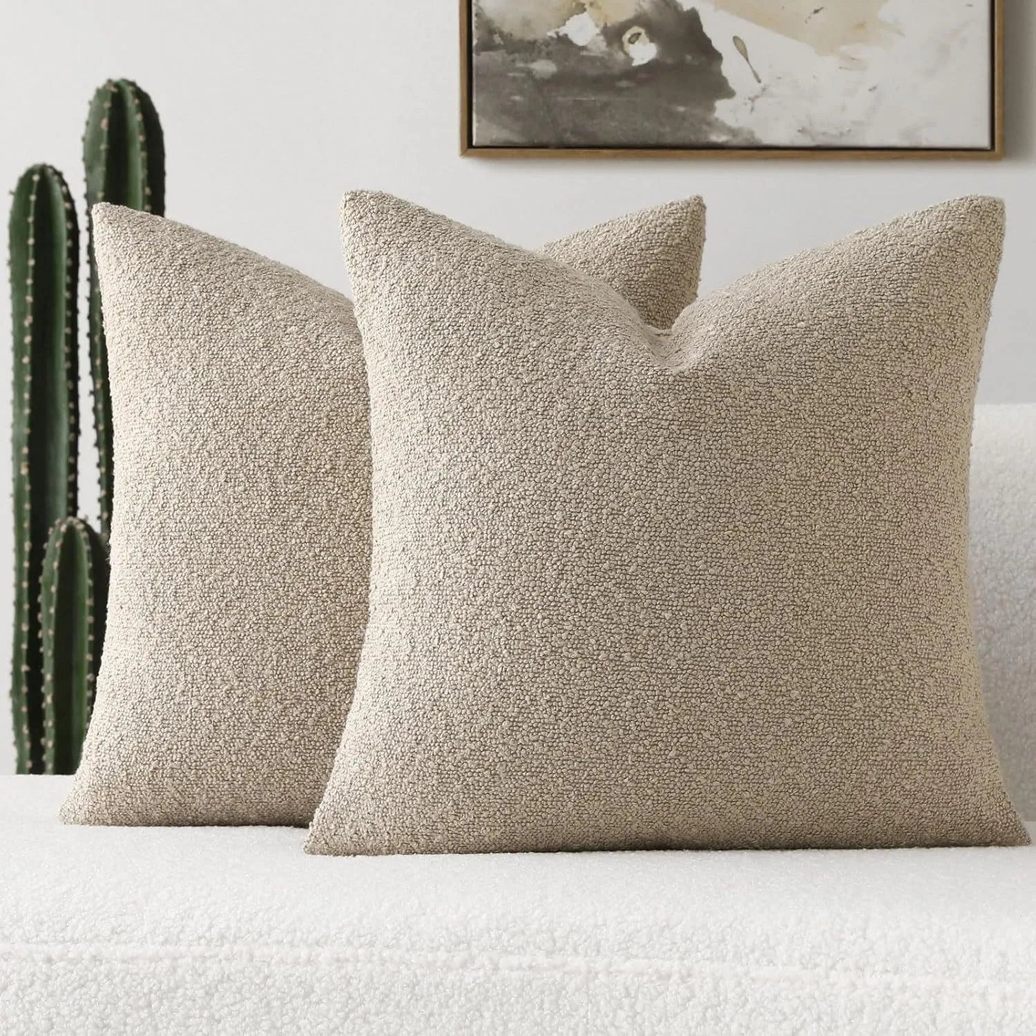 Cushion Cover Teddy Wool Hidden Zipper Various Colors, Soft & Cozy Home Decor Accent 6