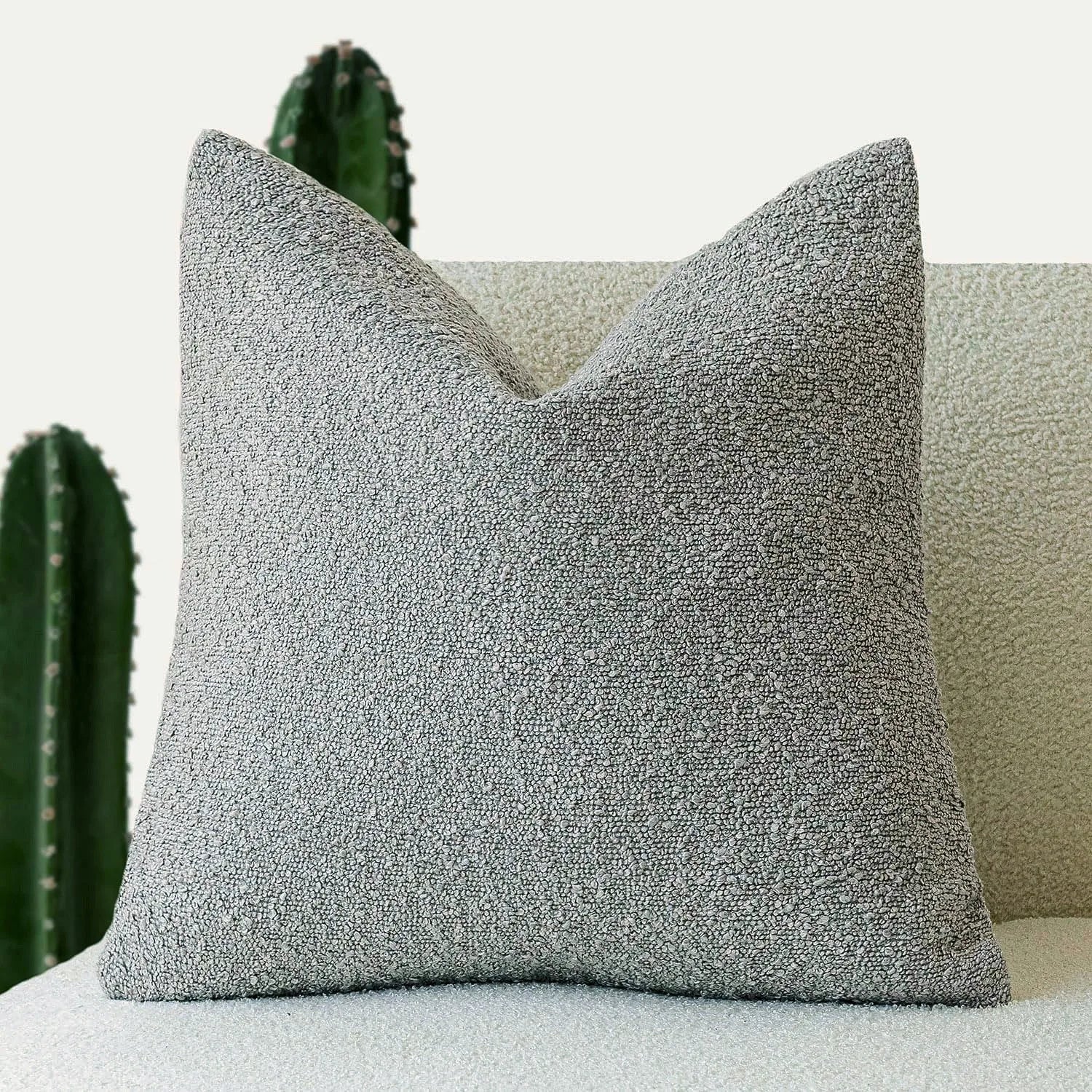 Cushion Cover Teddy Wool Hidden Zipper Various Colors, Soft & Cozy Home Decor Accent 7